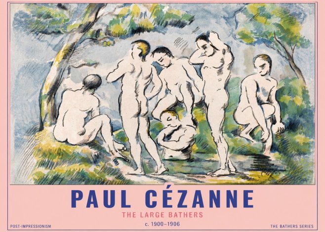 Paul Cézanne The Large Bathers I No3 - Plakát