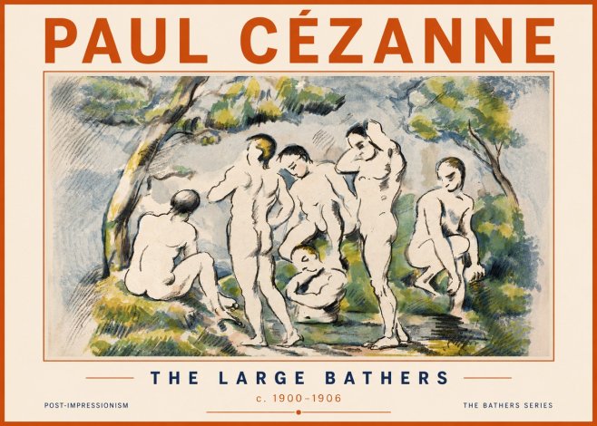 Paul Cézanne The Large Bathers I No6 - Plakát