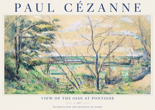 Paul Cézanne View of the Oise at Pontoise I No1 - Plakát