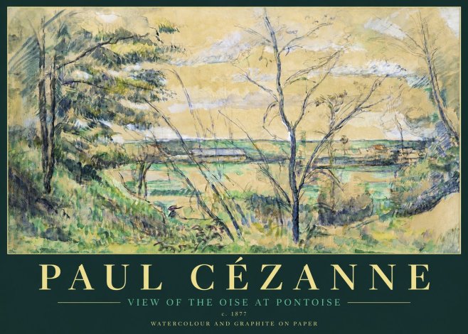 Paul Cézanne View of the Oise at Pontoise I No2 - Plakát