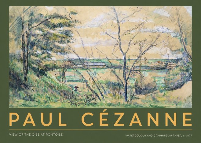 Paul Cézanne View of the Oise at Pontoise I No3 - Plakát