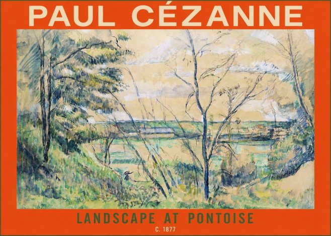 Paul Cézanne View of the Oise at Pontoise I No5 - Plakát