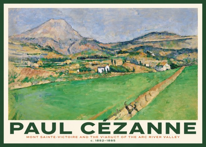 Paul Cézanne Mont Sainte-victoire and the Viaduct of the Arc River Valley No3 - Plakát