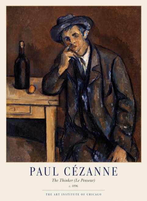 Paul Cézanne The Thinker (Le Penseur) No1 - Plakát