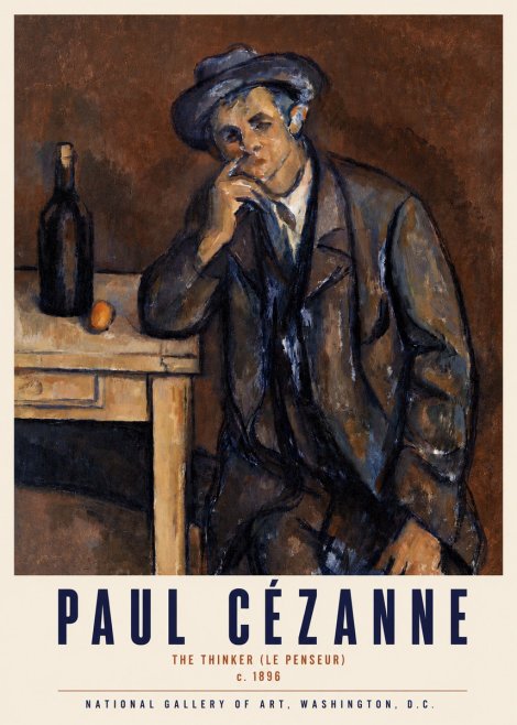 Paul Cézanne The Thinker (Le Penseur) No3 - Plakát