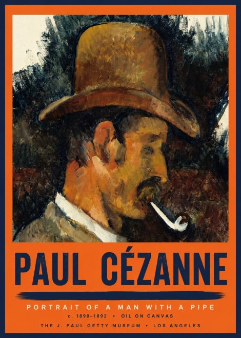Paul Cézanne Portrait of a Man with a Pipe No2 - Plakát