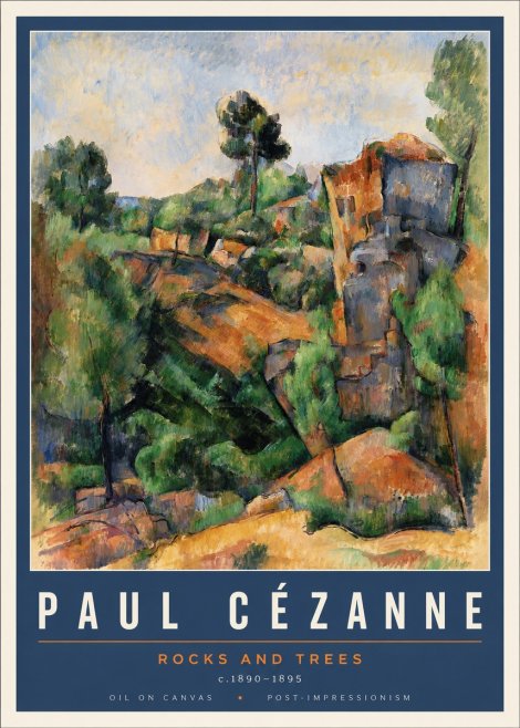 Paul Cézanne Rocks and Trees I No2 - Plakát