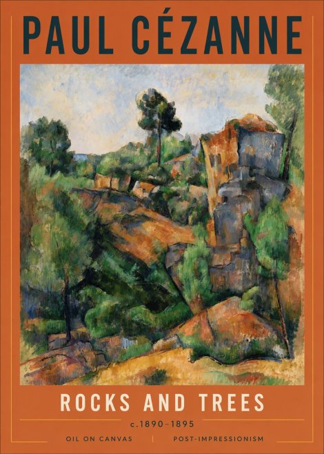 Paul Cézanne Rocks and Trees I No5 - Plakát
