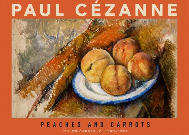 Paul Cézanne Peaches and Carrots No2 - Plakát