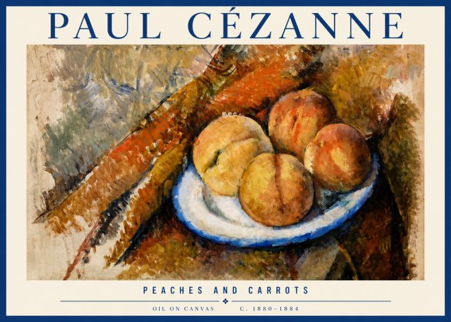 Paul Cézanne Peaches and Carrots No3 - Plakát