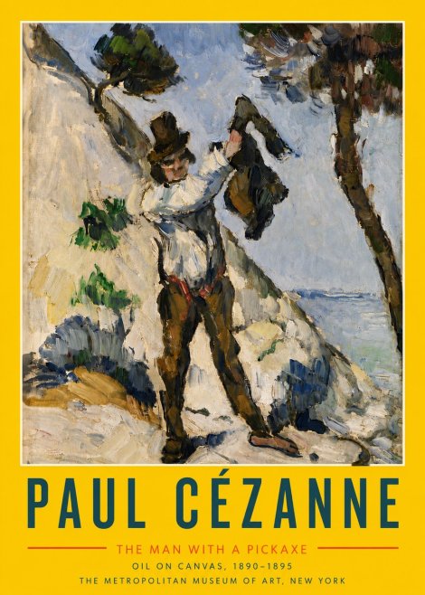 Paul Cézanne The Man with a Pickaxe No6 - Plakát