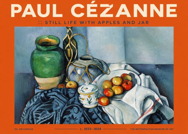 Paul Cézanne Still Life with Apples and Jar No2 - Plakát