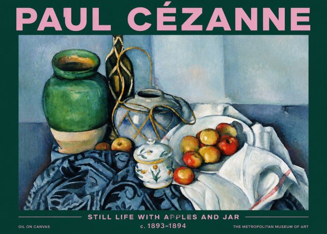 Paul Cézanne Still Life with Apples and Jar No3 - Plakát