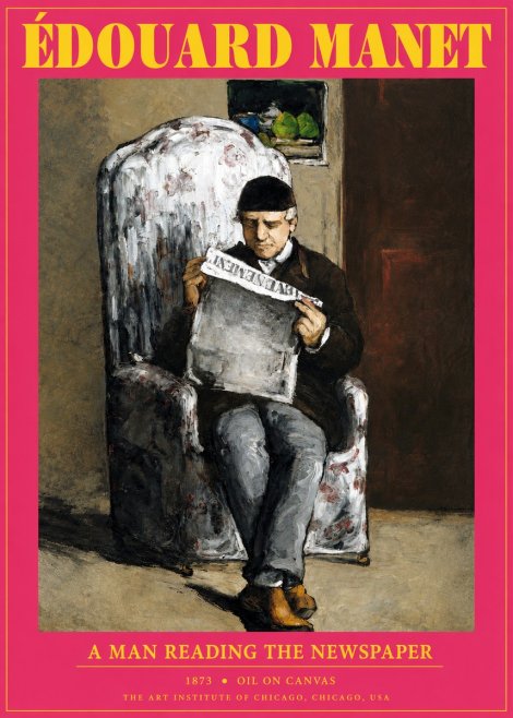 Édouard Manet A Man Reading the Newspaper No2 - Plakát