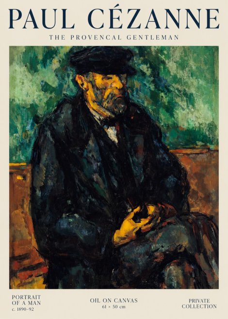 Paul Cézanne Portrait of a Man I No1 - Plakát