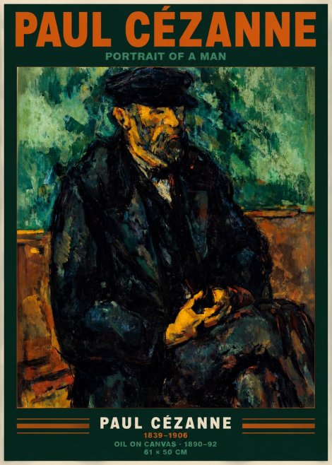 Paul Cézanne Portrait of a Man I No2 - Plakát