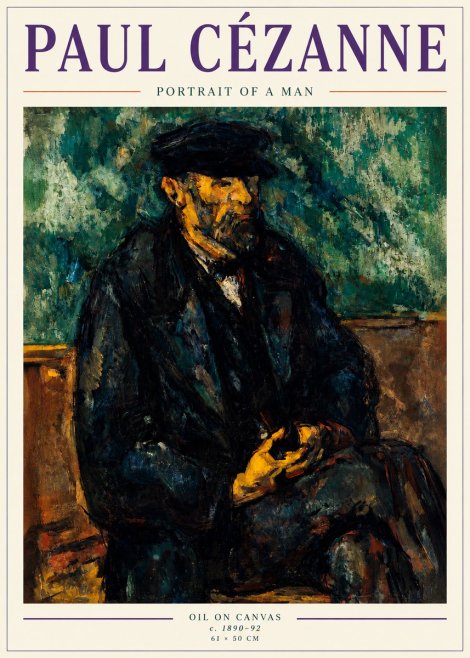 Paul Cézanne Portrait of a Man I No3 - Plakát