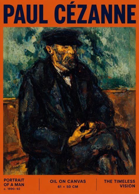 Paul Cézanne Portrait of a Man I No4 - Plakát