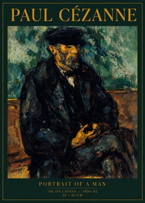Paul Cézanne Portrait of a Man I No5 - Plakát