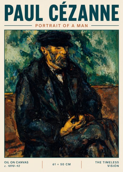 Paul Cézanne Portrait of a Man I No6 - Plakát