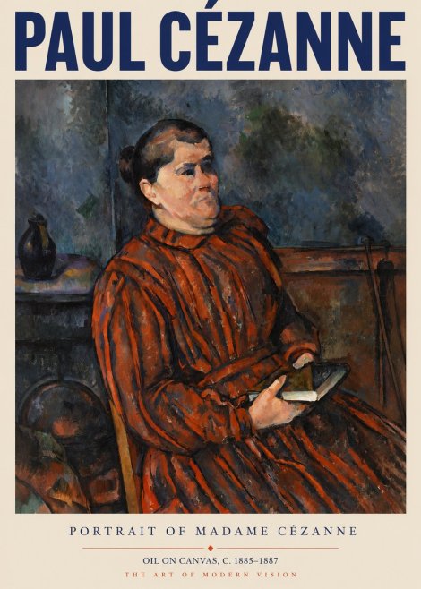 Paul Cézanne Portrait of Madame Cézanne I No2 - Plakát