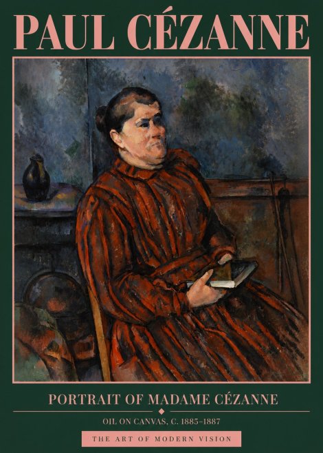 Paul Cézanne Portrait of Madame Cézanne I No4 - Plakát
