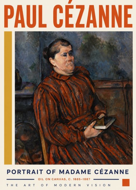 Paul Cézanne Portrait of Madame Cézanne I No5 - Plakát