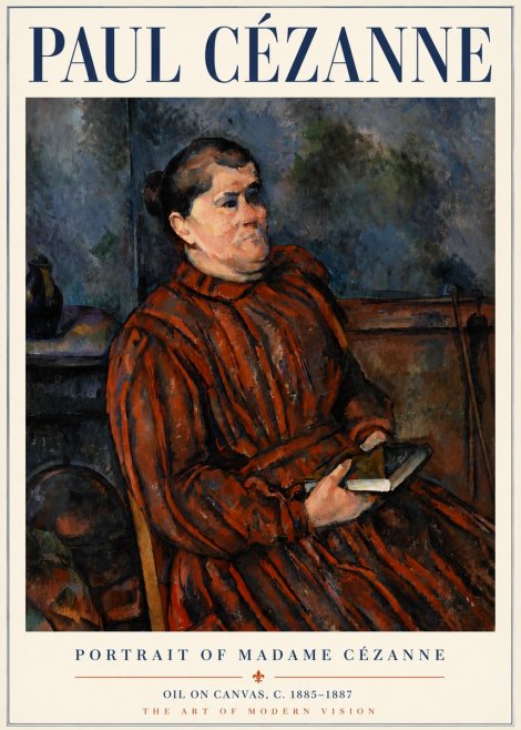 Paul Cézanne Portrait of Madame Cézanne I No6 - Plakát
