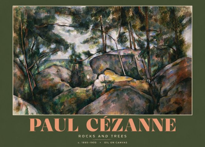 Paul Cézanne Rocks and Trees II No2 - Plakát