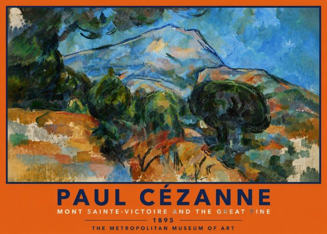 Paul Cézanne Mont Sainte-victoire and the Great Pine No5 - Plakát