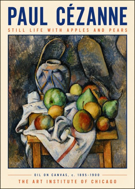 Paul Cézanne Still Life with Apples and Pears No5 - Plakát