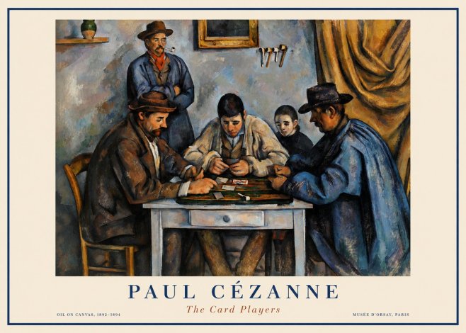 Paul Cézanne The Card Players I No1 - Plakát