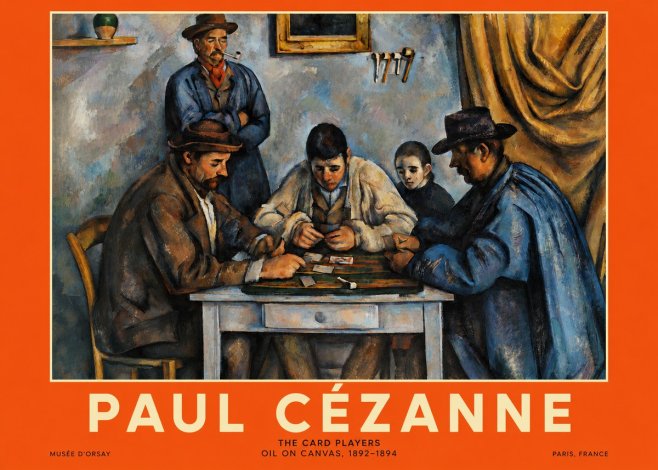 Paul Cézanne The Card Players I No2 - Plakát