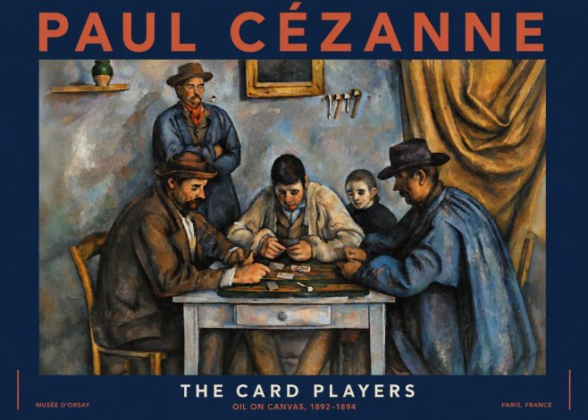 Paul Cézanne The Card Players I No3 - Plakát