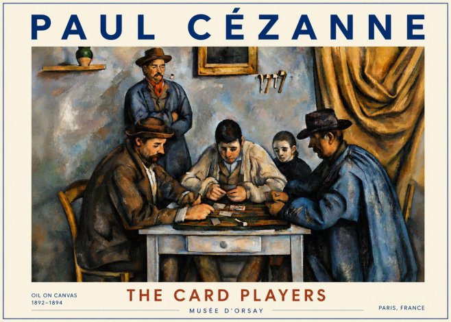 Paul Cézanne The Card Players I No6 - Plakát