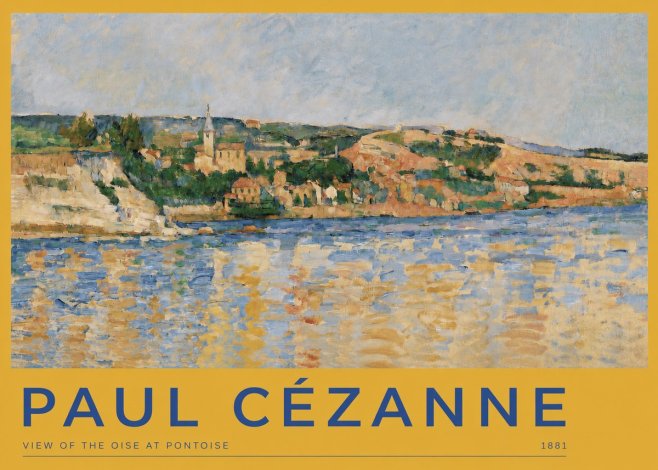 Paul Cézanne View of the Oise at Pontoise II No2 - Plakát