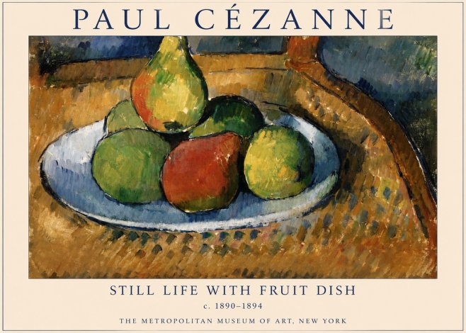 Paul Cézanne Still Life with Fruit Dish No1 - Plakát