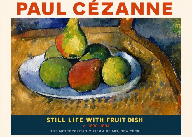 Paul Cézanne Still Life with Fruit Dish No2 - Plakát