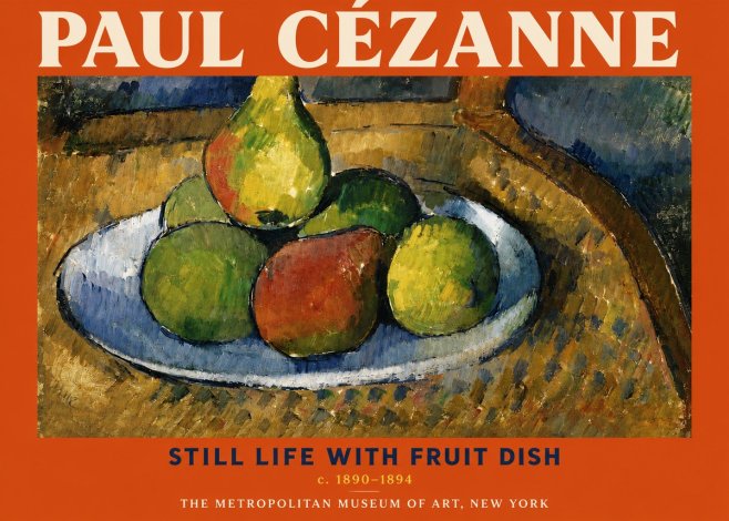Paul Cézanne Still Life with Fruit Dish No3 - Plakát