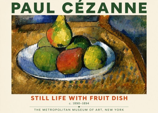 Paul Cézanne Still Life with Fruit Dish No4 - Plakát