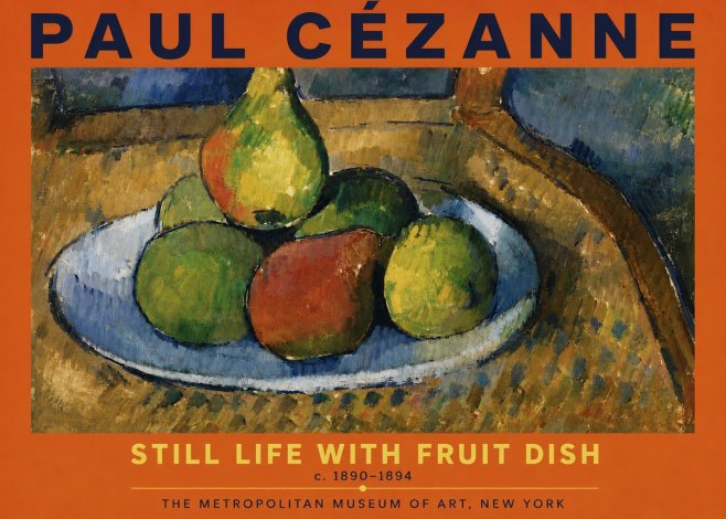 Paul Cézanne Still Life with Fruit Dish No6 - Plakát