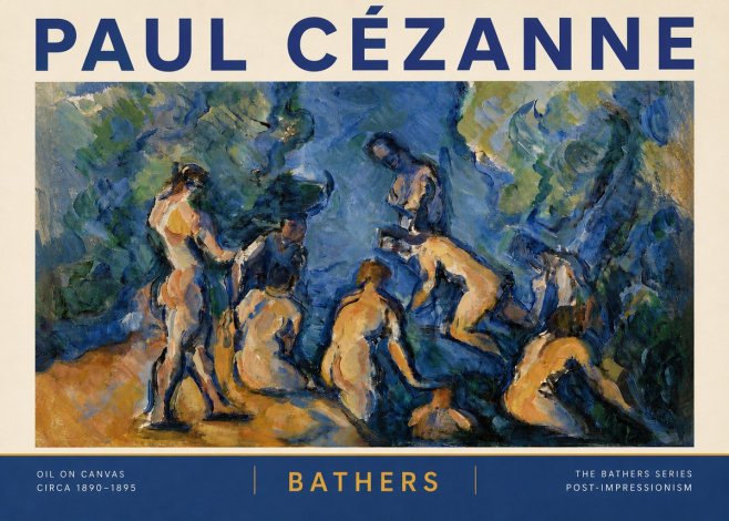 Paul Cézanne Bathers I No6 - Plakát