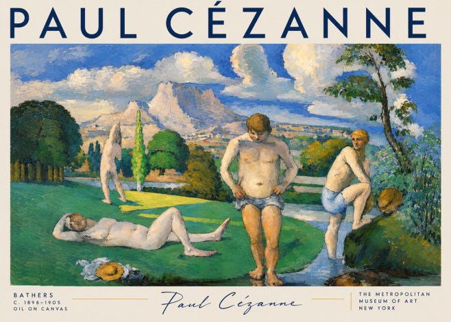 Paul Cézanne Bathers II No3 - Plakát