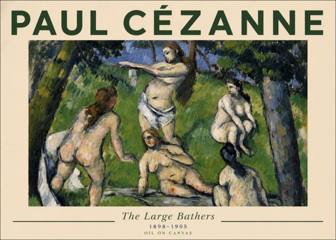 Paul Cézanne The Large Bathers III No5 - Plakát
