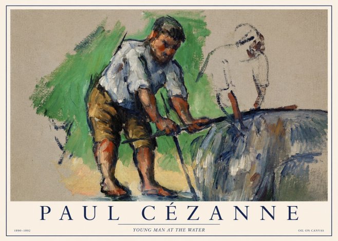 Paul Cézanne Young Man at the Water No1 - Plakát