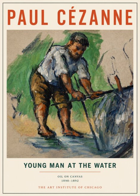 Paul Cézanne Young Man at the Water No4 - Plakát