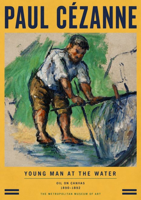 Paul Cézanne Young Man at the Water No5 - Plakát