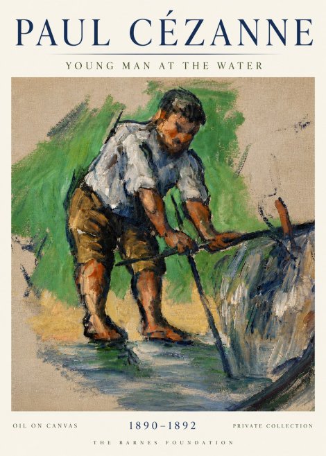 Paul Cézanne Young Man at the Water No6 - Plakát