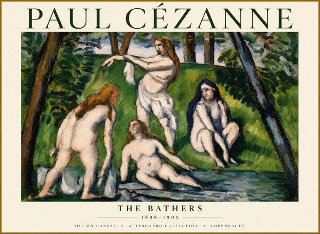 Paul Cézanne The Large Bathers IV No2 - Plakát