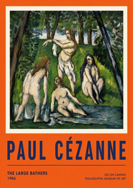 Paul Cézanne The Large Bathers IV No3 - Plakát